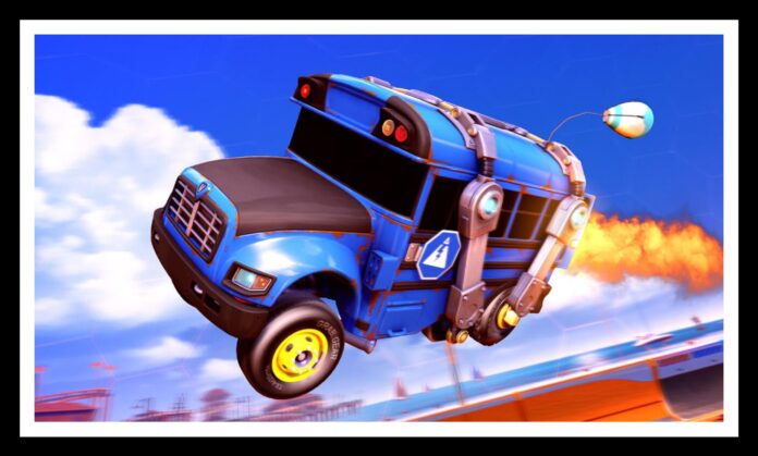 Rocket League Battle Bus a Combination of Soccer and Vehicular Acrobatics