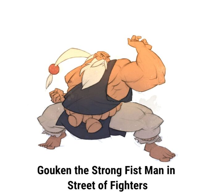 Gouken the Strong Fist Man in Street of Fighters